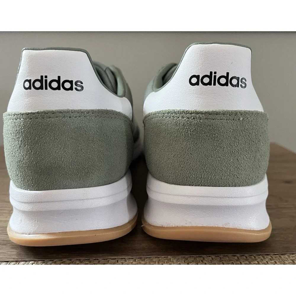 adidas Run 70S 2.0 Running Mens 13 Silver Green Sneakers Casual Shoes M1